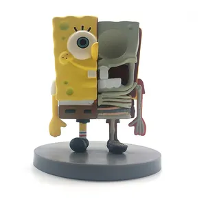 Anime Spongebaby-square Pants Action Figure Blind Box Pie Big Star Crab Boss Cute Pvc Toys