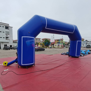 Commercial grade arco publicitario hinchable <b>inflatable</b> blue archway with customized banner for outdoor sporting events - Product Image 1
