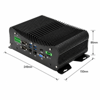 Ordinateur industriel sans ventilateur EVUC intégré, 4-13e génération I3 I5 I7, 6 ports COM, RS485, LAN 2.5G, 14 GPIO, large plage de tension, IPC en stock