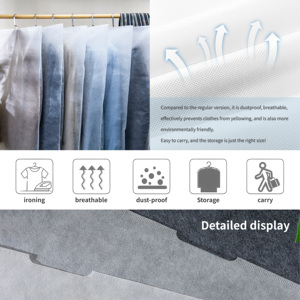 Funda protectora antipolvo para <span class=keywords><strong>ropa</strong></span> de 18g, no tejida, reutilizable, para colgar en el <span class=keywords><strong>armario</strong></span>, protector de trajes a prueba de polvo - Product Image 2