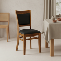 Chaise de salle à manger en bois au design moderne et écologique pour la maison, le bar, le restaurant, le salon