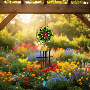 Carillon à <span class=keywords><strong>vent</strong></span> en métal coloré moderne à sublimation, résistant aux intempéries, fait main, décoration de <span class=keywords><strong>jardin</strong></span> pour patio et balcon - Product Image 5