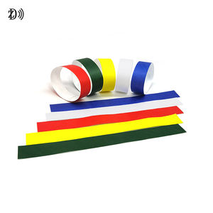 방수 13.56MHz 1K RFID 종이 팔찌 사용자 정의 인쇄 일회용 Tyvek FM11RF08 RFID 팔찌 - Product Image 5