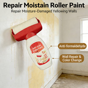 Bunkerway Acrylic Interior Wall Repair <b>Coating</b> Liquid <b>Paint</b> with Water for Home Use and Brush Application - Product Image 5