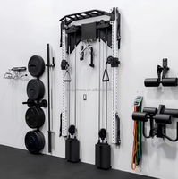 DINUO Gym mural pliable multifonctionnel avec poulie en acier inoxydable et aluminium pour un entraînement complet du corps