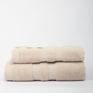Mindalini 100% Cotton Zero Twist 2-Piece <b>Towel</b> Set Quick-Dry Smooth Texture Durable Quality Viscose for Hotel Bathroom Use - Product Image 4