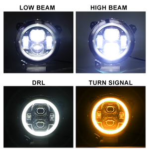 DOT <span class=keywords><strong>E</strong></span> Mark 9 pollici staffe di montaggio faro alto basso 6000K 12V Led con luce bianca indicatori di posizione giallo - Product Image 3