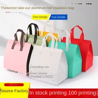 Sac isolant en feuille d'aluminium jetable Tissu non tissé Popsicle Crème glacée Thé au lait Restauration Portable spécial à emporter