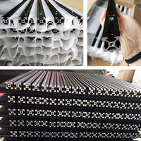 Profilé en aluminium 8040 8080 à rainure en T de 8 mm, profilé en aluminium 40x40 anodisé clair pour système de charpente industrielle