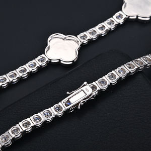 Mode Klee Moissan ite Tennis Kette Armband 925 Sterling Silber 5mm Moissan ite Halskette Pass Diamant Test für Männer Frauen - Product Image 6