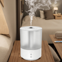Vente en gros d'humidificateur d'air ultrasonique à brume fraîche multi-couleur choix de bureau intelligent portable 3L grande capacité d'eau