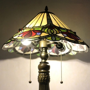 Lámpara de Mesa Retro Europea LongHuiJing de 16 Pulgadas, con Cuentas de Vidrio, Diseño Floral, Hecha a Mano, con LED Flexible, Ecológica, AC - Product Image 3