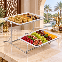 Équipement de buffet d'hôtel XINGPAI, stand de restauration, présentoir alimentaire, supports et plateaux à plusieurs niveaux pour buffet