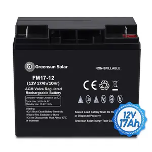 Precio de fábrica Buena calidad Uso residencial 12V 7ah 12ah 17ah 24ah 27ah Batería de gel de plomo para sistema solar fuera de la red