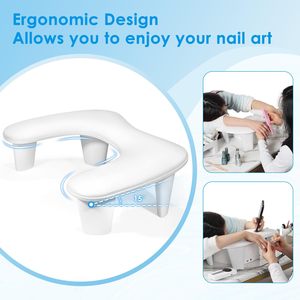 Style russe en forme de U papillon ongles oreiller en cuir incliné support détachable confortable multi-fonctionnel Double <span class=keywords><strong>main</strong></span> <span class=keywords><strong>manucure</strong></span> - Product Image 2