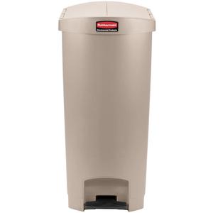 Bidone della Spazzatura Commerciale Rubbermaid 68 L Beige con Pedale a Pressione - Product Image 1