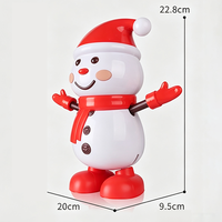Poupée de Noël et Bonhomme de Neige Électrique Dansante AJB avec Lumières, Chant et Musique – Cadeau de Noël pour Enfants