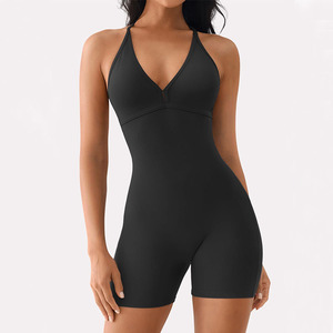 ชุดจั๊มสูทของผู้หญิงสำหรับเล่นกีฬาบอดี้สูทมีแผ่นบุนวมสำหรับเล่นกีฬาบราแบบแนบเนื้อ - Product Image 6