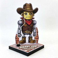 Machine de jeu de réflexe sur fil métallique Western Cowboy Shockwave, jeu de compétence et de réaction sur pied, marque Happy Hour pour événements et foires