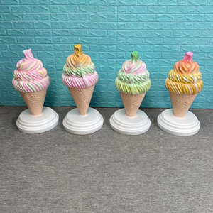 Đồ Trang Trí Cửa Hàng Kem Ngoài Trời Lớn Bằng Nhựa Sợi Thủy Tinh Kem Hình Nón Cupcake Điêu Khắc Để Bán - Product Image 2