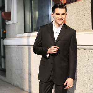 All'ingrosso della fabbrica di alta qualità tessuto di lana stile italiano mono petto completo da uomo 2 pezzi - Product Image 2