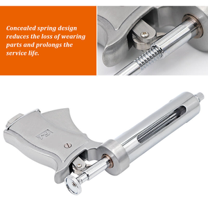 Jeringa Veterinaria Semiautomática de 50 ml, Ajustable Continuamente, para Ganado Vacuno, Porcino, Ovino y Aves de Corral - Product Image 6