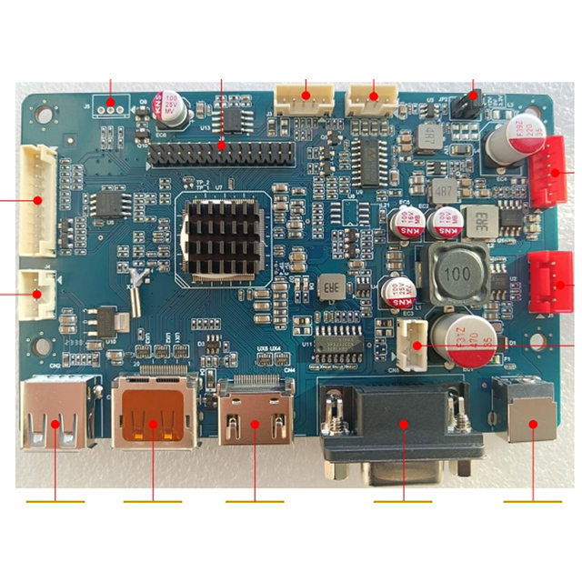32 Inch High Brightness LCD Display Controller PCBA Board Communicate with the board via RS232 protocol