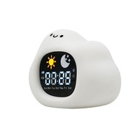 Veilleuse LED pour la décoration de la chambre de bébé avec machine à sons en silicone souple et sons de réveil, produit de santé intelligent, réveil