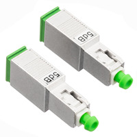 Atenuador de Fibra Óptica Fijo Damu SC APC Macho a Hembra, 1 a 30dB Opcional, Monomodo, Adaptador de Red FTTH PON para Telecomunicaciones