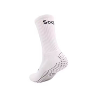 Chaussettes de sport de compression pour hommes, design personnalisé, antidérapantes, absorbant la sueur, tricotées, pour le football, avec poignets et poignées inférieures.