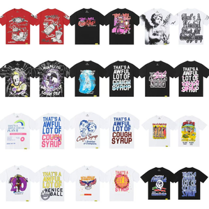 Camiseta de diseñador de streetwear personalizada al por mayor 2026 con estampado 3D de jarabe para la tos, de algodón holgado para hombre - Product Image 1