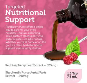 ASAP OEM PureBerry Purse Liquid Drops Feuilles de Framboisier & Herbe de l'Érable Améliore l'Immunité Usage Adulte Certifié Casher - Product Image 2