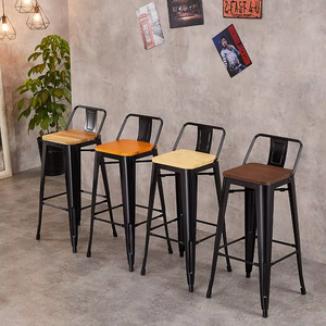 Chaises de bar modernes en métal à pieds hauts pour hôtel, restaurant extérieur, mobilier de restauration, prix DDP USA - Product Image 6