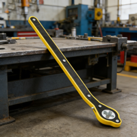 Llave de trinquete de manivela tipo tijera que ahorra esfuerzo, con palanca de mango cruzado y cabezales intercambiables para coches, carros, gatos y desmontaje de neumáticos