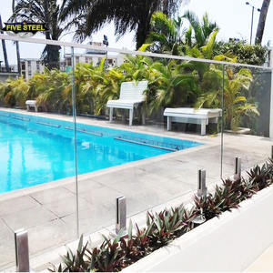 Balustrade en verre à canal en U en aluminium Barrière en verre pour <span class=keywords><strong>terrasse</strong></span> Système de garde-corps Parapet monté au sol pour <span class=keywords><strong>terrasse</strong></span> balcon <span class=keywords><strong>terrasse</strong></span> piscine - Product Image 2