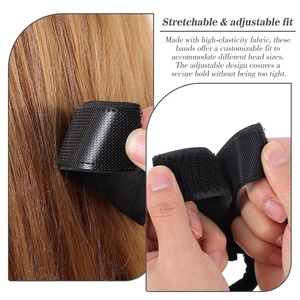 Fascia elastica regolabile con gancio e anello per parrucche, con logo personalizzato, per fissaggio frontale e bordi, ideale per parrucche in pizzo. - Product Image 4