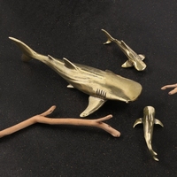 Ornements en laiton de requin Décoration de voiture Cadeau Statue de requin Artisanat