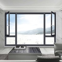 Ventana Oscilobatiente de PVC Estándar Europeo, Resistente a la Intemperie y Energéticamente Eficiente para Edificios de Baja Altura