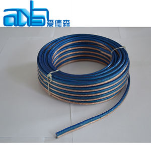 Mavi renk 2 çekirdekli ses <span class=keywords><strong>Stereo</strong></span> paralel kablo 8AWG 12AWG 14AWG temizle hoparlör kablosu - Product Image 4