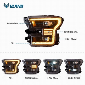 ไฟหน้า VLAND Full LED <span class=keywords><strong>XLT</strong></span> พร้อมไฟเลี้ยวแบบไดนามิก สำหรับรถฟอร์ด F150 รุ่น STX Raptor Lariat Platinum ปี 2015 2016-2021 - Product Image 2