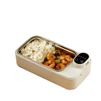Conteneur alimentaire thermique avec fonction de charge USB, conteneur alimentaire chauffant électrique de qualité 304, article portable indispensable