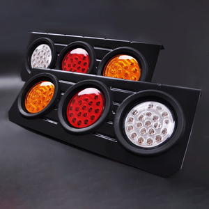 Feu <span class=keywords><strong>arrière</strong></span> de camion <span class=keywords><strong>à</strong></span> trois <span class=keywords><strong>feux</strong></span>, 24V <span class=keywords><strong>LED</strong></span> double lumière, <span class=keywords><strong>semi</strong></span>-<span class=keywords><strong>remorque</strong></span>, frein, direction, feu <span class=keywords><strong>arrière</strong></span> de camion, pour voitures, camion - Product Image 2