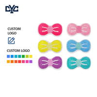 Patchs thermocollants personnalisés avec logo, petits nœuds floraux, mini broderies mignonnes, nœuds colorés, patchs en tissu écologiques