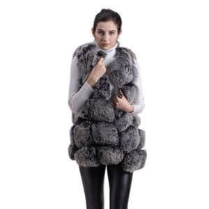 YY8046 Gilet Invernale da Donna in Vera Pelliccia di Volpe Naturale di Alta Qualità - Product Image 1