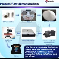 Nouvelle imprimante DTF à petit format numérique A3 A4 XP600 avec rouleau de toner blanc, film PET de transfert pour t-shirts