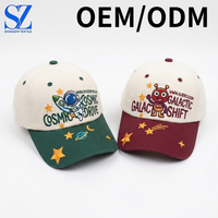 Gorra de Béisbol Deportiva de 5 Paneles de Algodón Premium, Ajustable, con Cierre a Presión, Estructurada, de Dos Tonos, con Bordado 3D de Alta Calidad