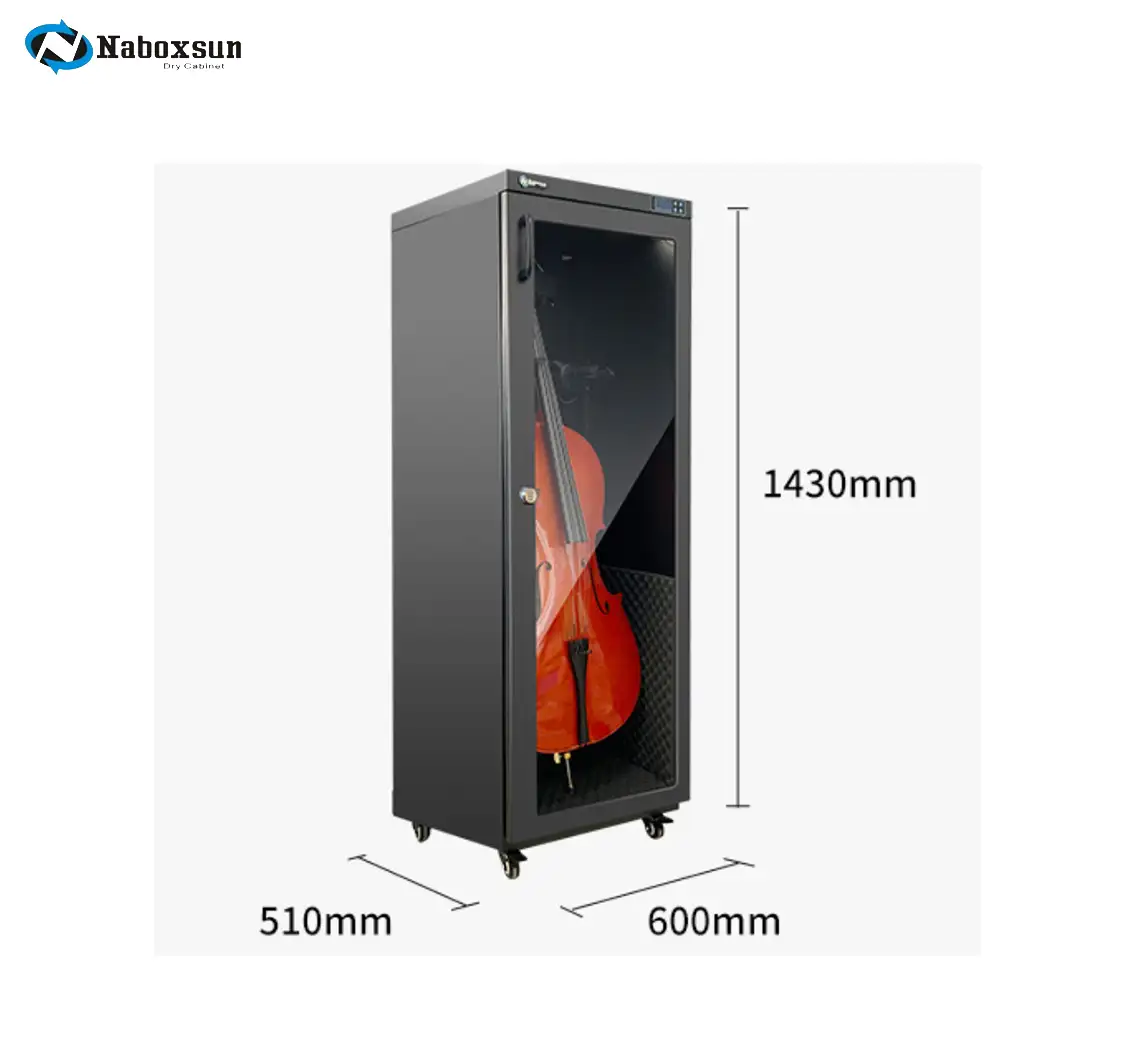 Naboxsun Droge Kast Cello Ukulele Bas Viool Deluxe Tafelblad Display Case Controleerbaar Vochtigheid Elektrische Gitaar Vitrine