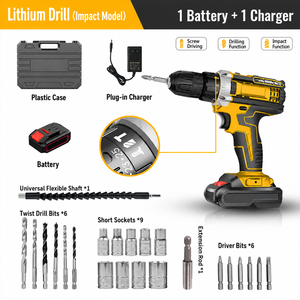 Kit de perceuse électrique multifonction rechargeable sans fil, ensemble de perceuse, clé à main, boîte à outils, ensemble d'outils - Product Image 3