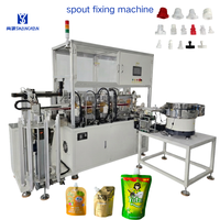 Machine de scellage automatique personnalisable pour sachets à bec verseur, à entraînement pneumatique, scellage à chaud et à froid, haute efficacité, avec fixation de buse