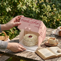 Boîte à gâteaux, donuts et desserts de qualité alimentaire, emballage en papier de haute qualité, boîte à gâteaux élégante, emballage personnalisé avec votre logo